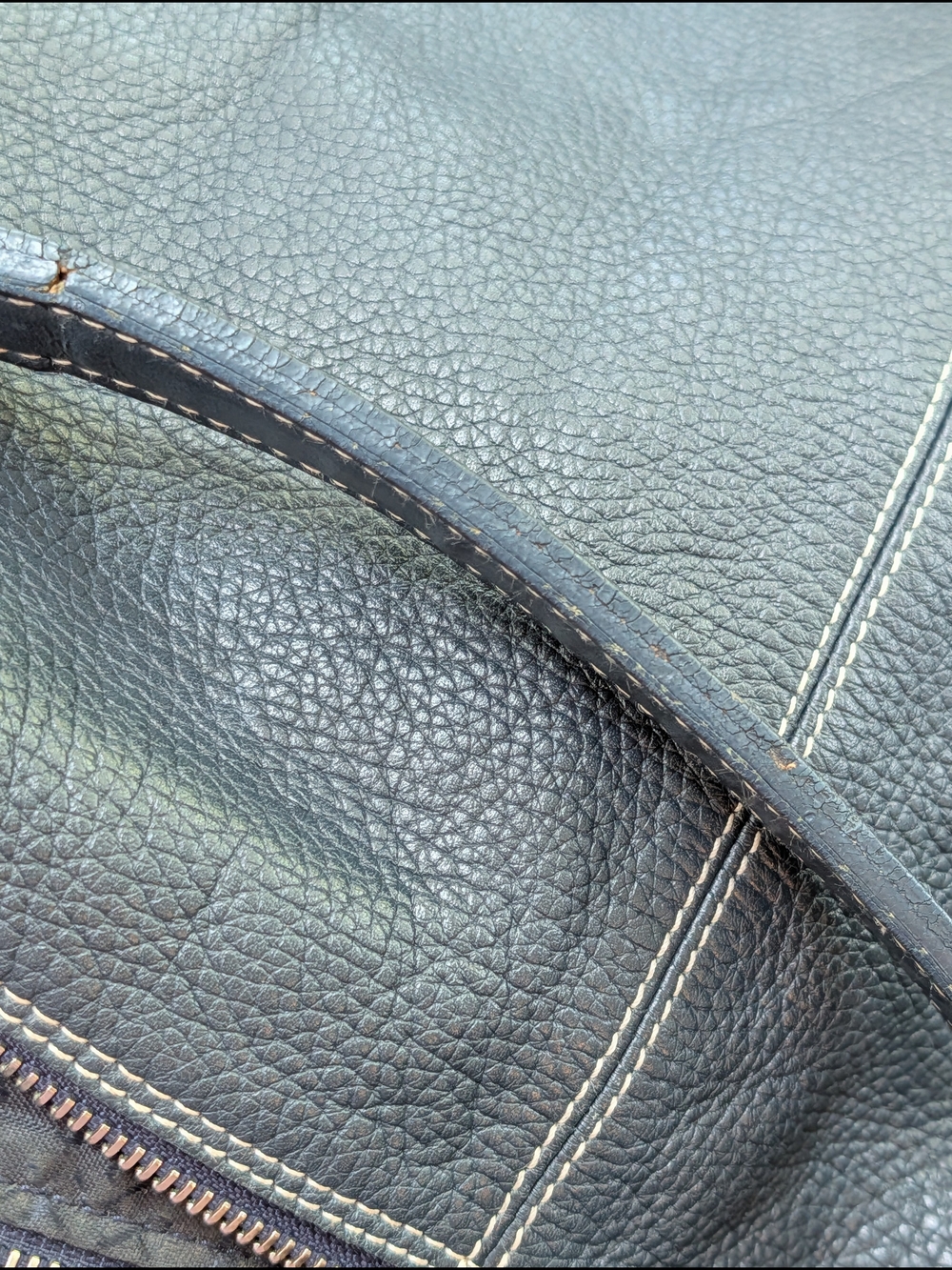 Furla Vintage Leather Black Hobo With Studs Handbag or Crossbody EUC - Picture 11 of 11